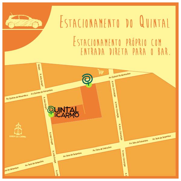 Estacionamento do Quintal do Carmo, entrada pela avenida 15 de novembro